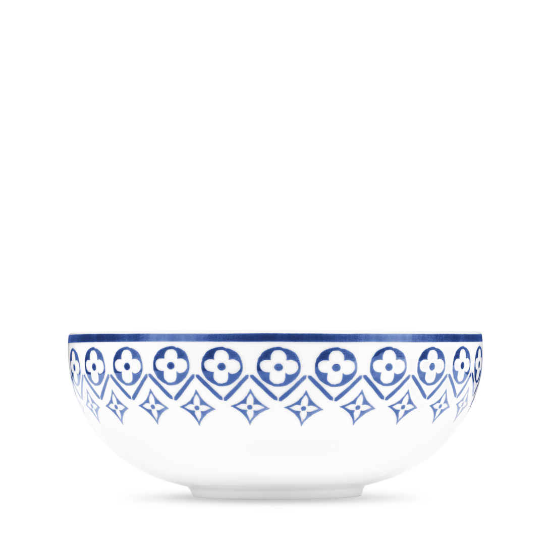 Large Bowl Monogram Flower Tile - Home and Art of Dining | LOUIS